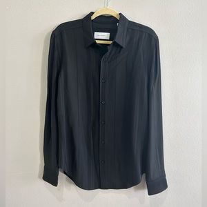 Equipment Black Stripe Slim Fit Blouse